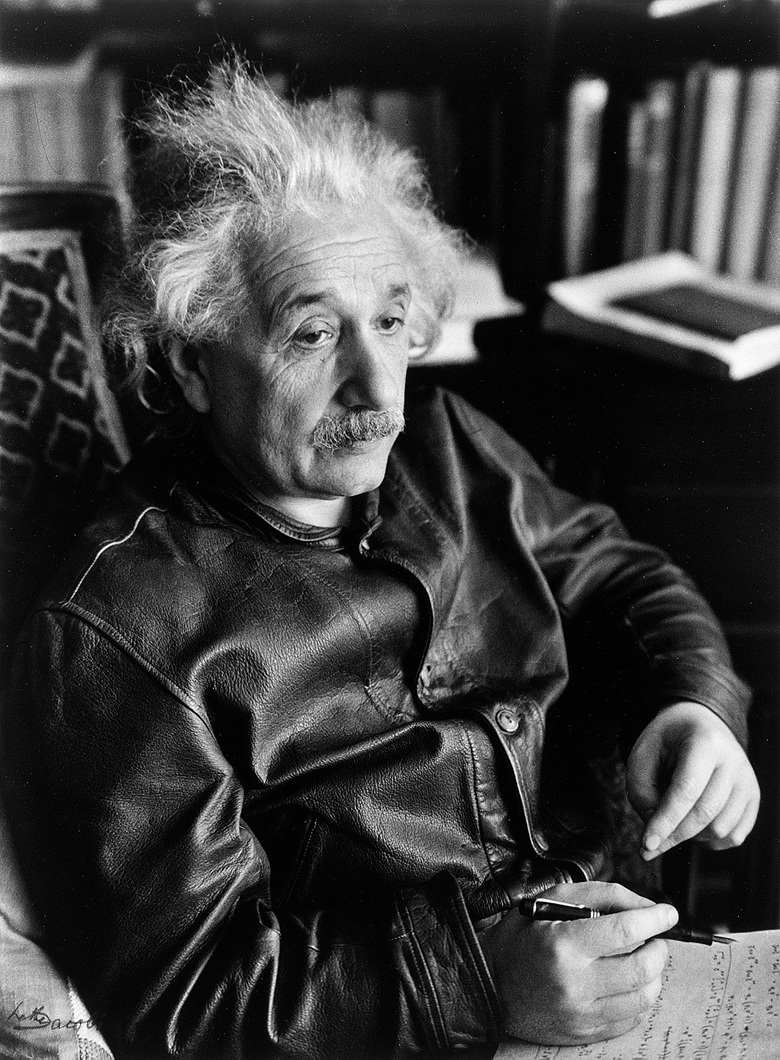 albert-einstein-wearing-brown-leather-cossack-jacket