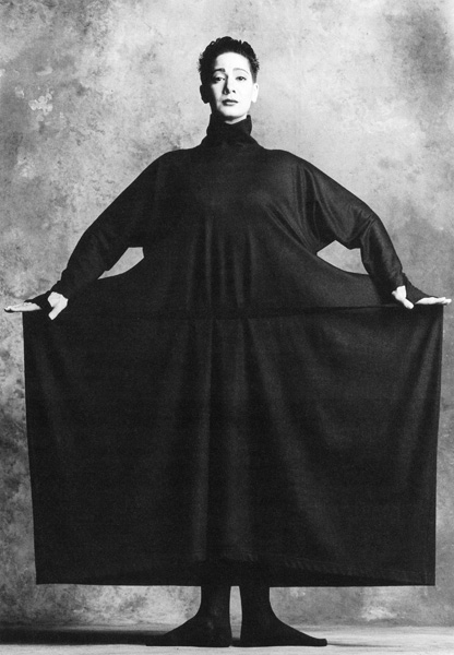 Ellen Van Schylenburch in Issey Miyake Dress, 1986