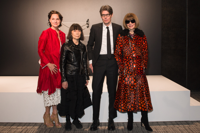 Carrie Rebora Barratt, Rei Kawakubo, Andrew Bolton, Anna Wintour via WWD