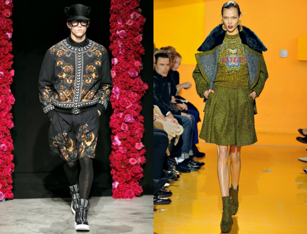 左Givenchy 2011 F/W；右Kenzo 2012 F/W