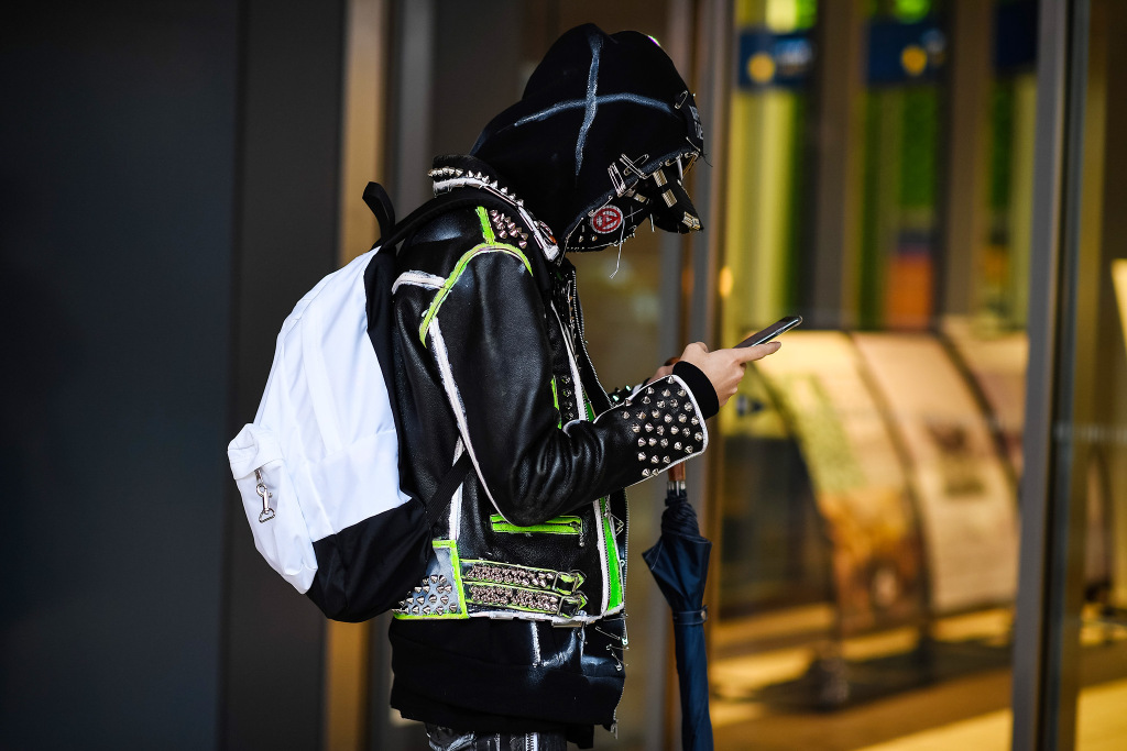 Street style at Tokyo fashion week fall 2017.