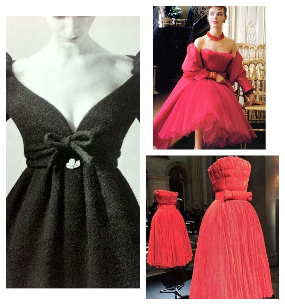 （左）by Yves Saint Laurent（1958）；（右）紅磨坊裙（1954）by Christian Dior