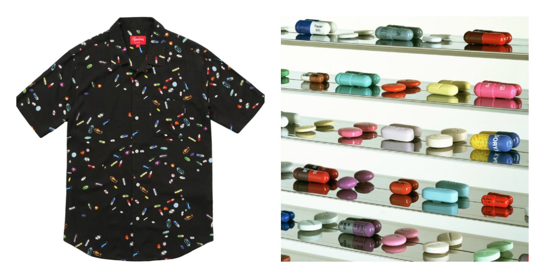 Supreme Pill Shirt & Damien Hirst Art 