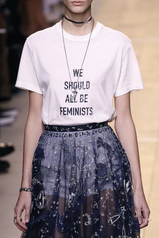 A model presents a creation for Christian Dior during the 2017 Spring/Summer ready-to-wear collection fashion show, on September 30, 2016 in Paris. / AFP / FRANCOIS GUILLOT (Photo credit should read FRANCOIS GUILLOT/AFP/Getty Images)