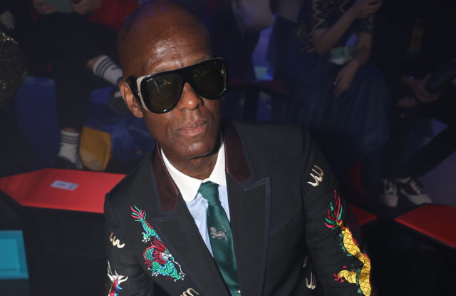 Dapper Dan front row at Gucci RTW Spring 2018 show