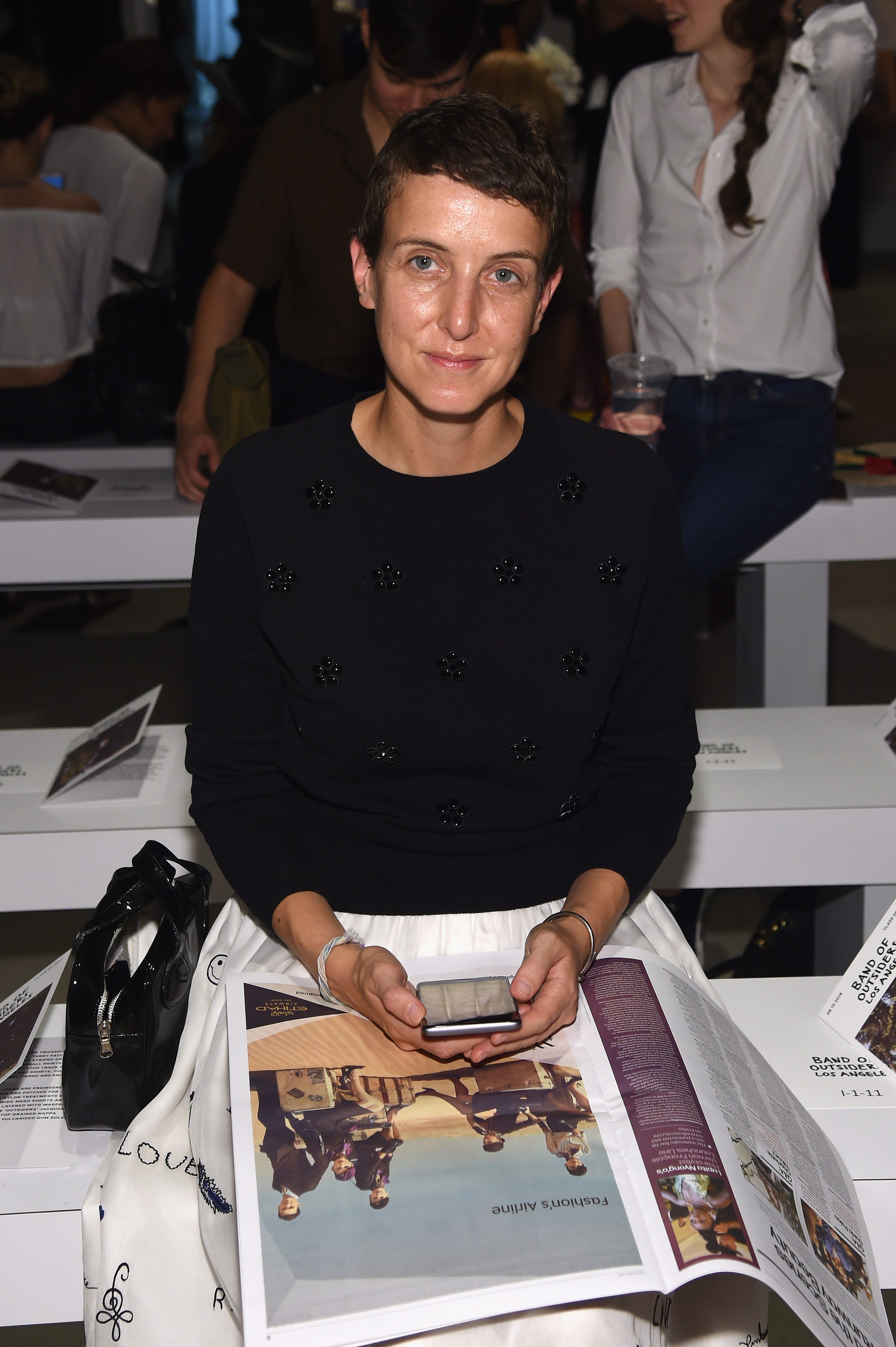 NEW YORK, NY - SEPTEMBER 10: Sarah Andelman attends the Band Of Outsiders fashion show during New York Fashion Week: The Shows September 2016 at The Gallery, Skylight at Clarkson Sq on September 10, 2016 in New York City. Jamie McCarthy/Getty Images/AFP