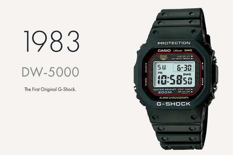 第一隻防震手錶 G-SHOCK DW 5000C 