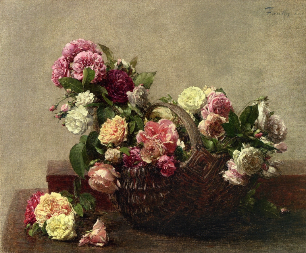 Henri Fantin Latour《Basket of Roses》