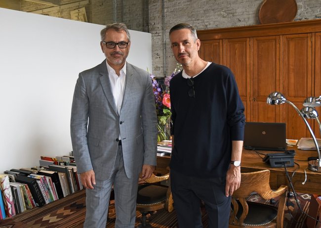 Puig CEO Marc Puig and Dries Van Noten, photo via The Fashion Law