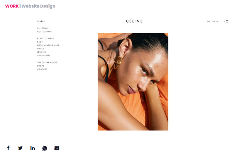 Celine 原始網站由 Work＆Co製作
