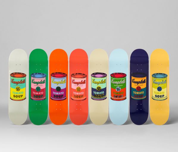 ANDY WARHOL TOMATO SOUP CAN SKATE DECKS 售價 $1,650